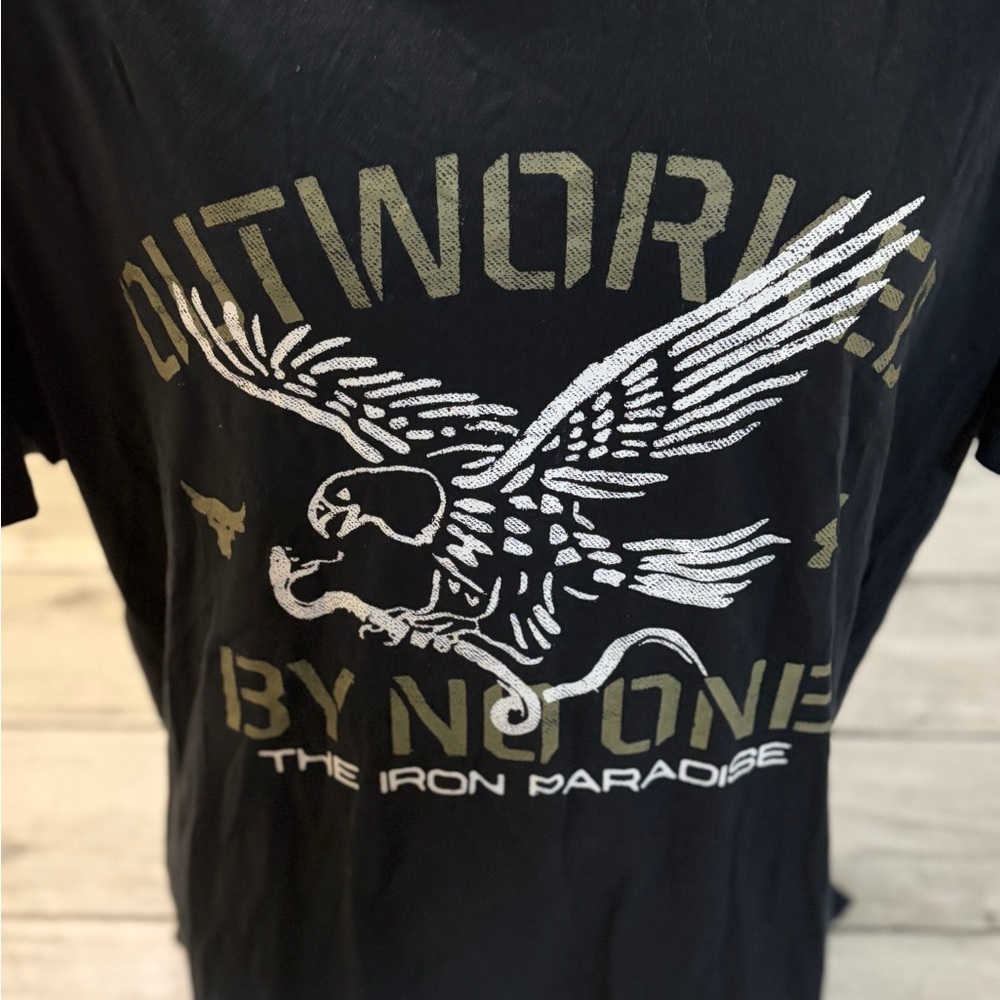 Mens used under armour project rock black outwork shirt size XL UA Pre own ite - Picture 4 of 4